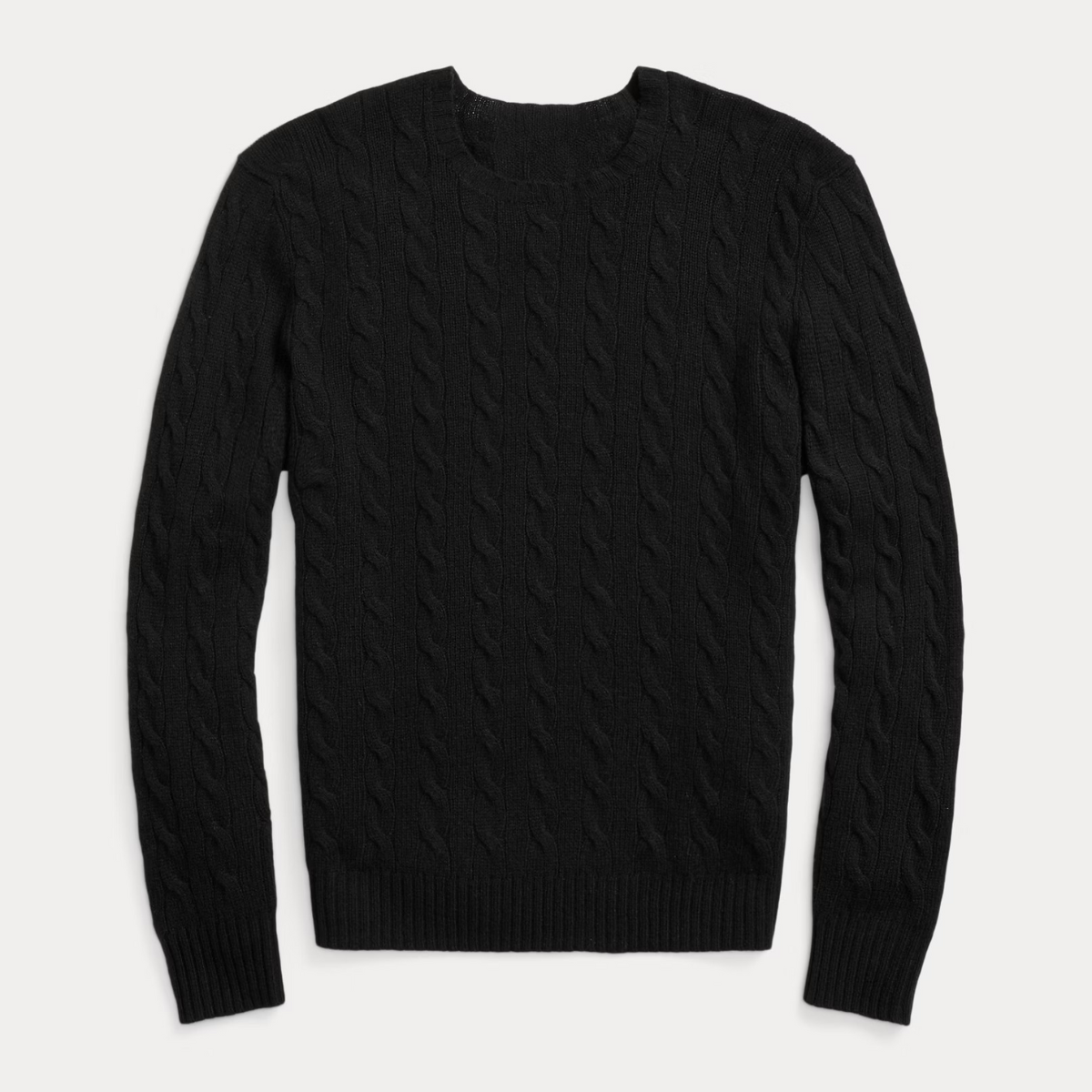 Pullover mit Zopfstrick aus Kaschmir-Woll-Mix